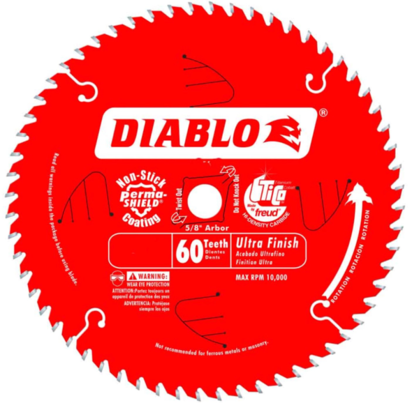 DIABLO 6-1/2" 60 TEETH ULTRA FINISH BLADE