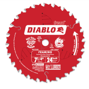 The DIABLO 7-1/4 in. x 24-Tooth Framing Circular Saw Blade