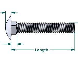 Galvanized Carriage Bolt 5/16"-18 x 4"