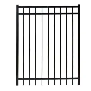 Black Steel Flat Top Ornamental Fence Gate 5' H X 46.5"