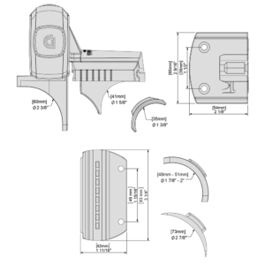 MagnaLatch® S3 with Round Post Adapter Kit