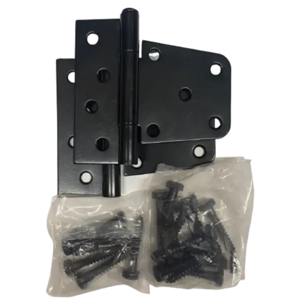 4" Blunt Hinge for Wood Gate Black (Pair)